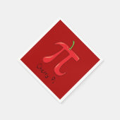 Serviette En Papier Cherry Pi Symbole Math Enseignant Funny (Coin)