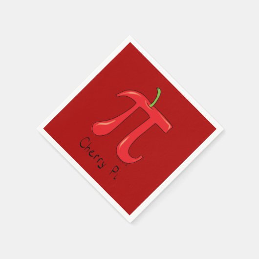 Serviette En Papier Cherry Pi Symbole Math Enseignant Funny (Coin)