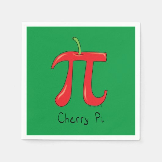 Serviette En Papier Cherry Pi Symbole Math Enseignant Funny (Devant)