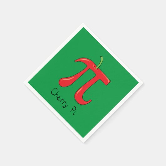 Serviette En Papier Cherry Pi Symbole Math Enseignant Funny (Coin)