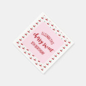 Serviette En Papier Cherry Sweet Anniversaire (Coin)