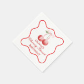 Serviette En Papier Cherry Sweet anniversaire Pink Bow En vichy (Coin)
