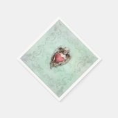 Serviette En Papier Cherub vintage avec coeur (Coin)