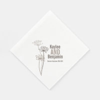 chervil mariage / vaches persil papier brun servie