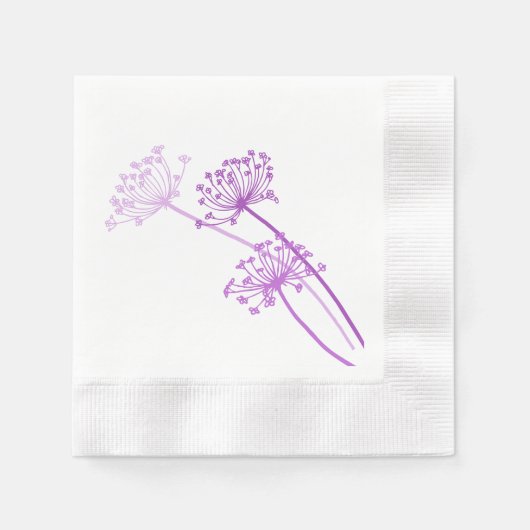 Serviette En Papier chervil mariage / vaches persil pourpre papier ser (Devant)