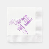 Serviette En Papier chervil mariage / vaches persil pourpre papier ser (Devant)