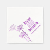 Serviette En Papier chervil mariage / vaches persil pourpre papier ser (Devant)
