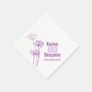 Serviette En Papier chervil mariage / vaches persil pourpre papier ser
