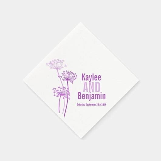 Serviette En Papier chervil mariage / vaches persil pourpre papier ser (Coin)