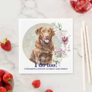 Serviette En Papier Chesapeake Bay Retriever I Doo trop Mariage servie