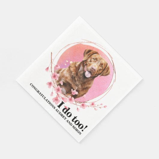Serviette En Papier Chesapeake Bay Retriever I Doo trop Mariage servie (Coin)