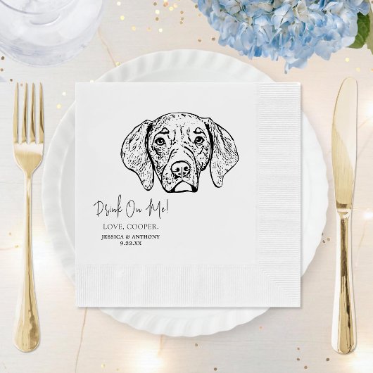 Serviette En Papier Chesapeake Chien Personnalisé Chien Mariage Napkin