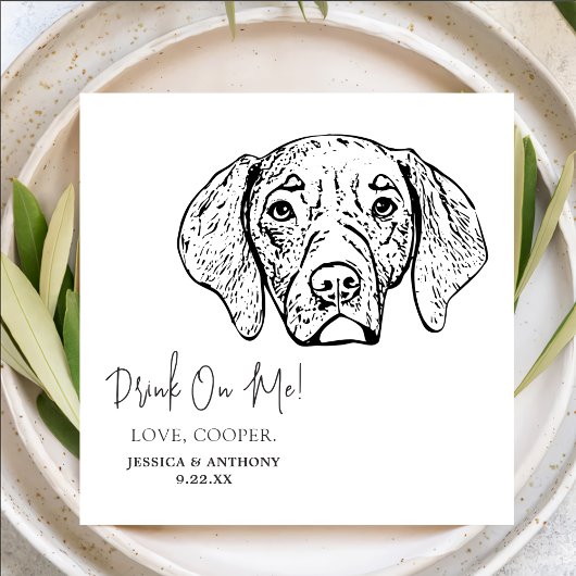 Serviette En Papier Chesapeake Chien Personnalisé Chien Mariage Napkin