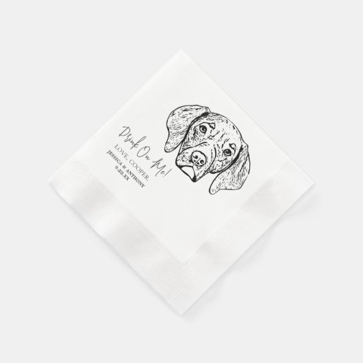 Serviette En Papier Chesapeake Chien Personnalisé Chien Mariage Napkin (Coin)