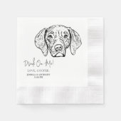 Serviette En Papier Chesapeake Chien Personnalisé Chien Mariage Napkin (Devant)