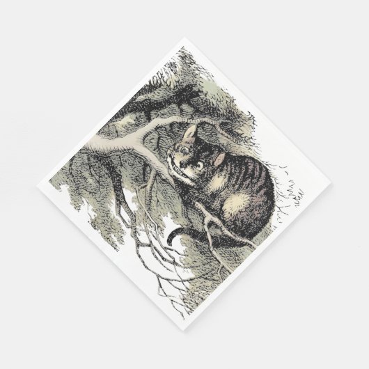 Serviette En Papier Cheshire Chat Alice Wonderland Classic (Coin)