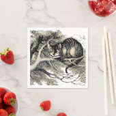 Serviette En Papier Cheshire Chat Alice Wonderland Classic (En situation)