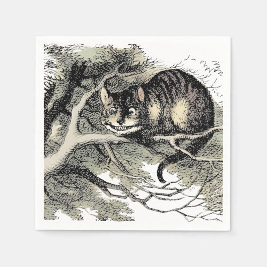 Serviette En Papier Cheshire Chat Alice Wonderland Classic (Devant)