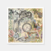 Serviette En Papier Cheshire Chat Alice Wonderland Classic (Devant)