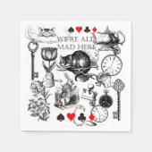 Serviette En Papier Cheshire Chat classique alice au merveilleux fou (Devant)