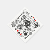 Serviette En Papier Cheshire Chat classique alice au merveilleux fou (Coin)