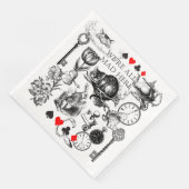 Serviette En Papier Cheshire Chat classique alice au merveilleux fou (Coin)