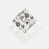 Serviette En Papier Cheshire Chat classique alice au merveilleux fou (Coin)