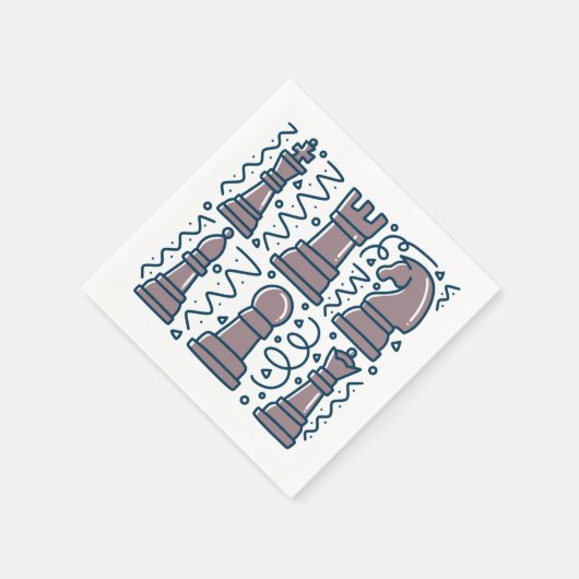 Serviette En Papier Chess (Coin)