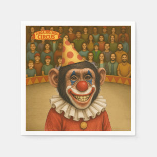 Serviette En Papier Chester le clown chimpanzé