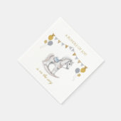 Serviette En Papier Cheval à roche avec drapeaux à bottes (Coin)