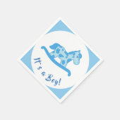 Serviette En Papier Cheval à rocher Baby shower garçon C`est un garçon (Coin)