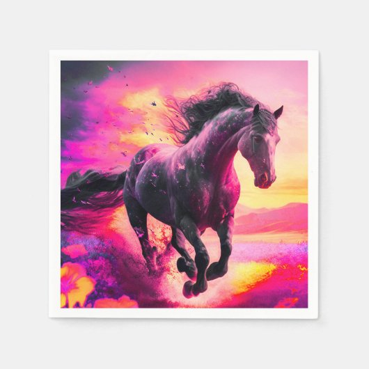 Serviette En Papier Cheval Ai (Devant)