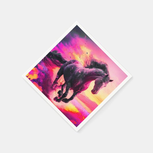 Serviette En Papier Cheval Ai (Coin)