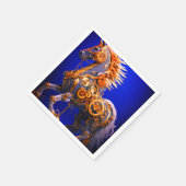 Serviette En Papier Cheval Ai Steampunk (Coin)