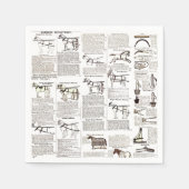 Serviette En Papier Cheval Antique Publicité Journal Art (Devant)