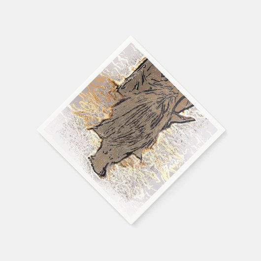 SERVIETTE EN PAPIER CHEVAL BROWN (Coin)