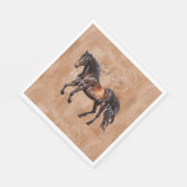 Serviette En Papier Cheval Brown occidental (Coin)