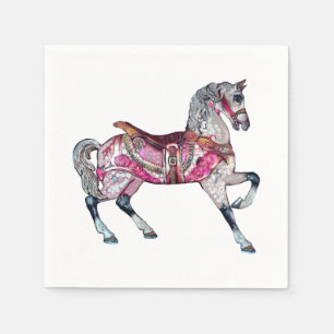 Serviette En Papier Cheval carrousel Papier Napkin