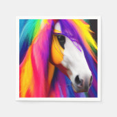 Serviette En Papier Cheval coloré (Devant)