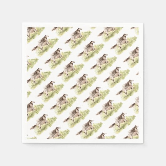 Serviette En Papier Cheval de course (Devant)