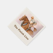 Serviette En Papier Cheval de course et Jockey (Coin)