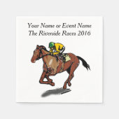 Serviette En Papier Cheval de course et partie faite sur commande de (Devant)