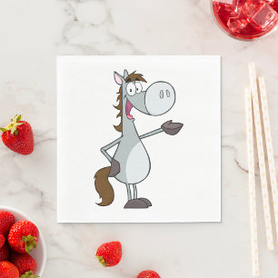 Serviette En Papier Cheval de dessin animé