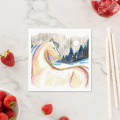 Serviette En Papier Cheval de Mirage (En situation)