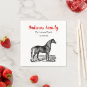 Serviette En Papier Cheval debout vintage (En situation)
