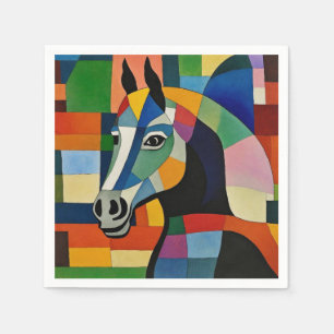 Serviette En Papier Cheval des couleurs