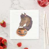 Serviette En Papier Cheval d'Halloween (En situation)