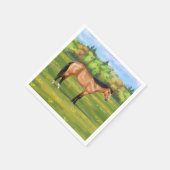 Serviette En Papier Cheval du Quartier des Dun Buckskin (Coin)