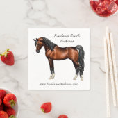 Serviette En Papier Cheval égyptien arabe de Dark Bay (En situation)