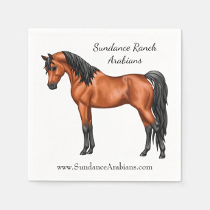 Serviette En Papier Cheval égyptien arabe de la baie